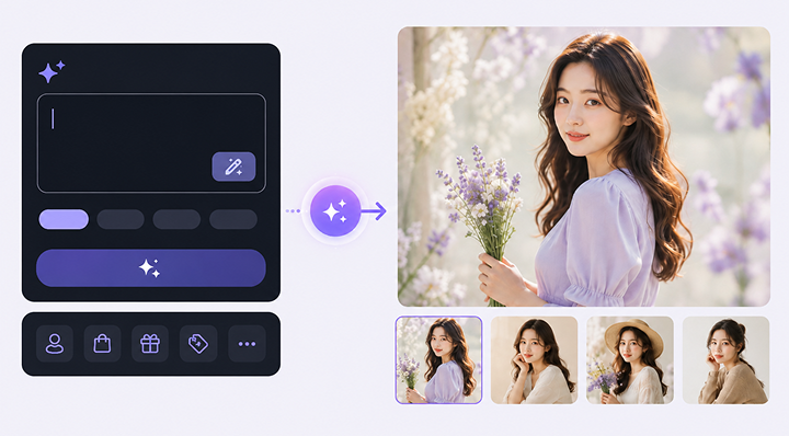 모렌비 AI 이미지 프롬프트 생성기를 활용한 이미지 제작 예시